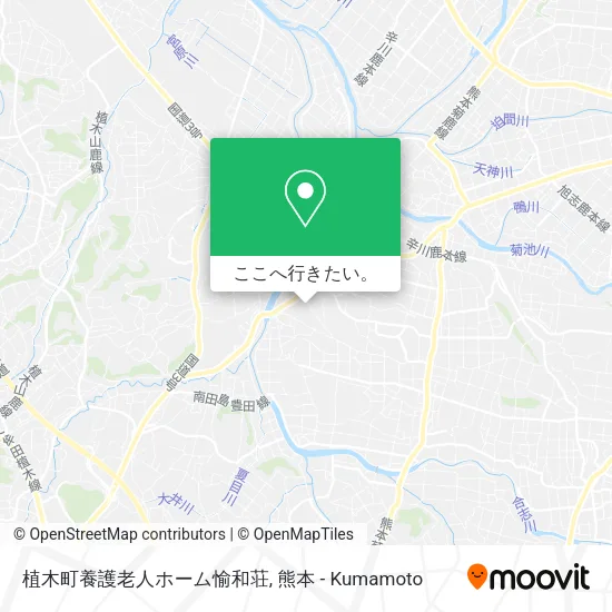 植木町養護老人ホーム愉和荘地図