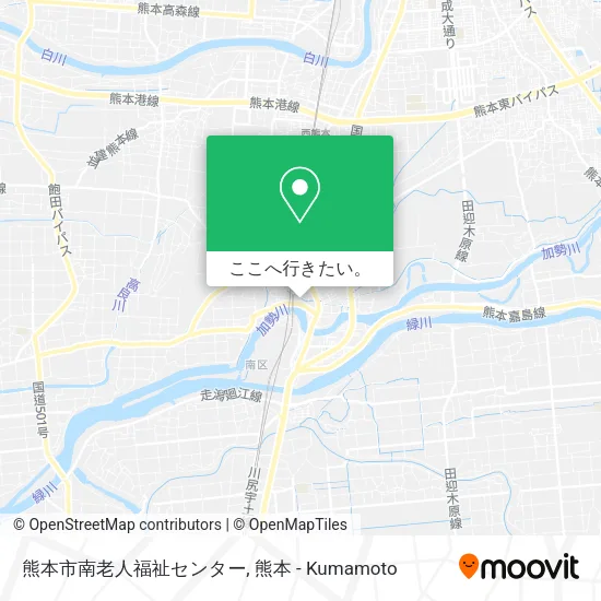 熊本市南老人福祉センター地図