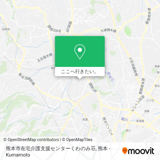 熊本市在宅介護支援センターくわのみ荘地図