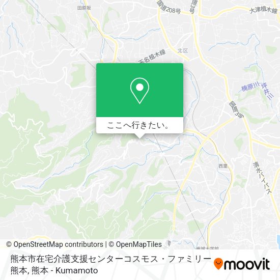 熊本市在宅介護支援センターコスモス・ファミリー熊本地図