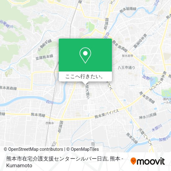 熊本市在宅介護支援センターシルバー日吉地図