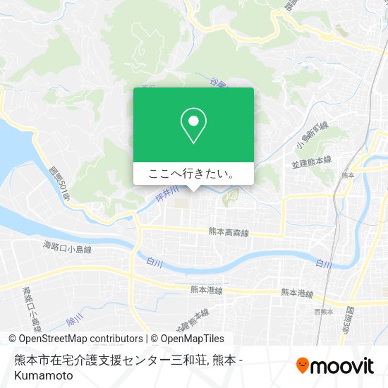 熊本市在宅介護支援センター三和荘地図