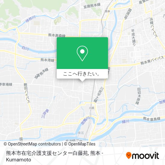 熊本市在宅介護支援センター白藤苑地図