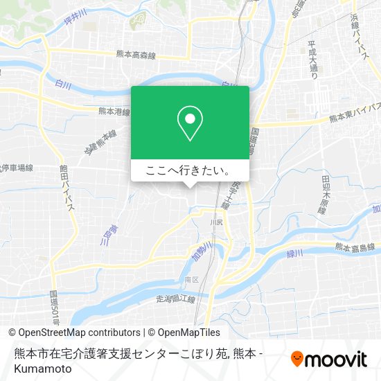 熊本市在宅介護箸支援センターこぼり苑地図