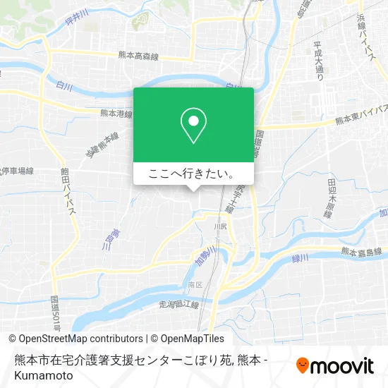 熊本市在宅介護箸支援センターこぼり苑地図
