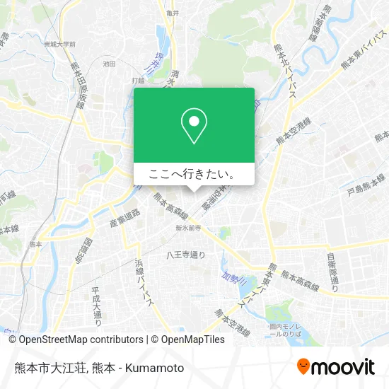 熊本市大江荘地図