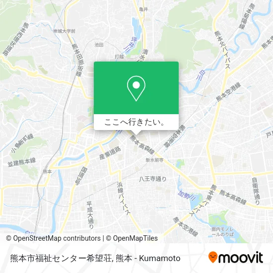 熊本市福祉センター希望荘地図