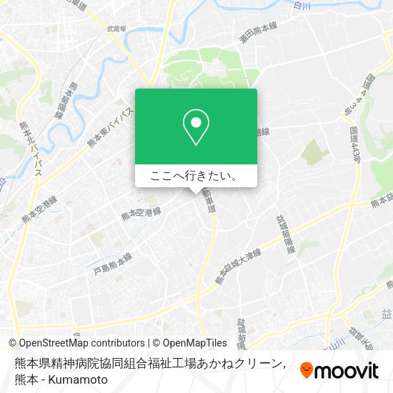 熊本県精神病院協同組合福祉工場あかねクリーン地図