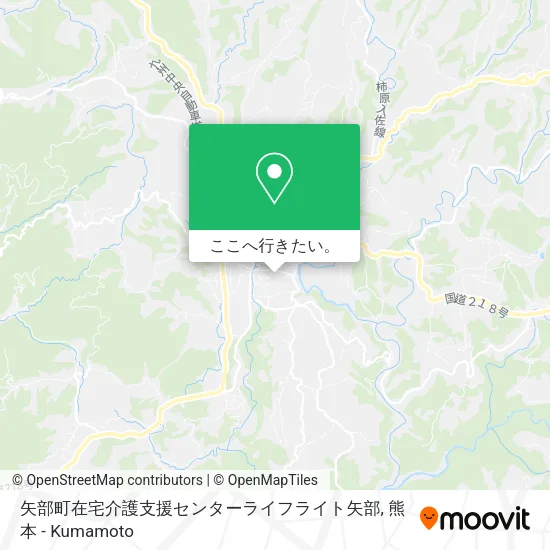 矢部町在宅介護支援センターライフライト矢部地図