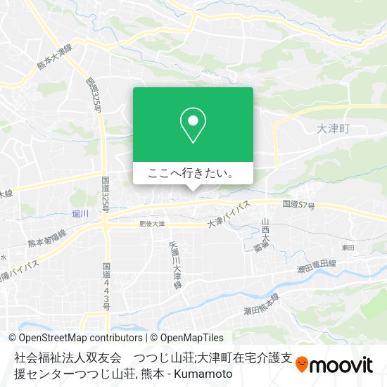 社会福祉法人双友会　つつじ山荘;大津町在宅介護支援センターつつじ山荘地図