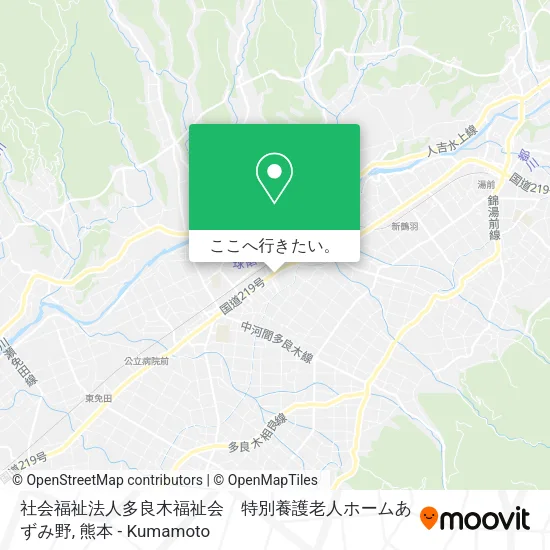 社会福祉法人多良木福祉会　特別養護老人ホームあずみ野地図