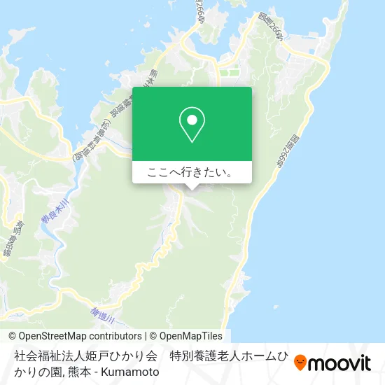 社会福祉法人姫戸ひかり会　特別養護老人ホームひかりの園地図