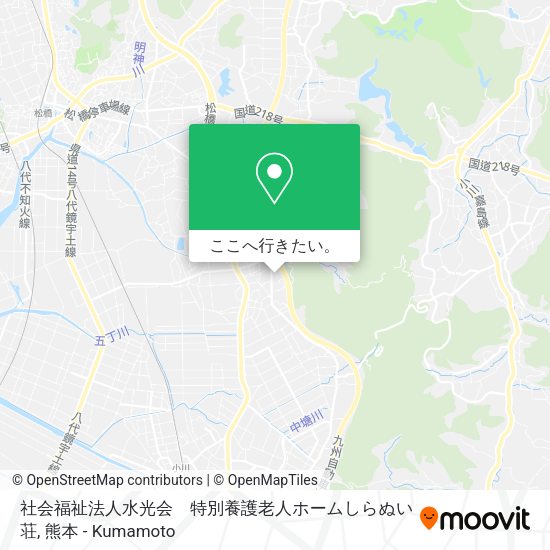 社会福祉法人水光会　特別養護老人ホームしらぬい荘地図