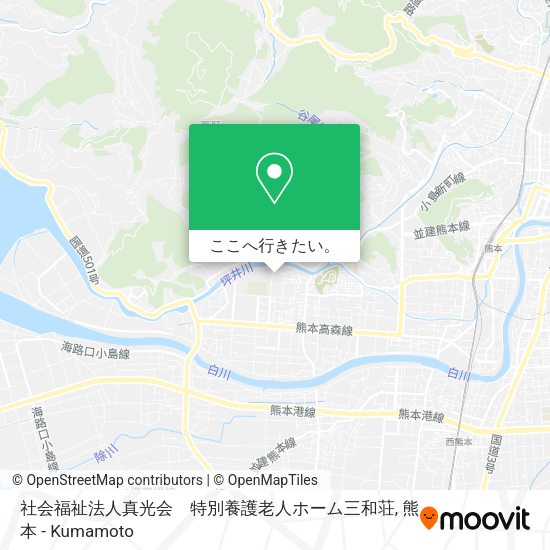 社会福祉法人真光会　特別養護老人ホーム三和荘地図