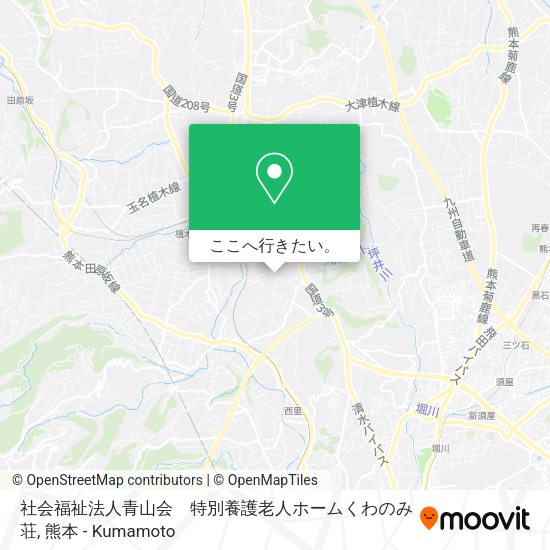 社会福祉法人青山会　特別養護老人ホームくわのみ荘地図
