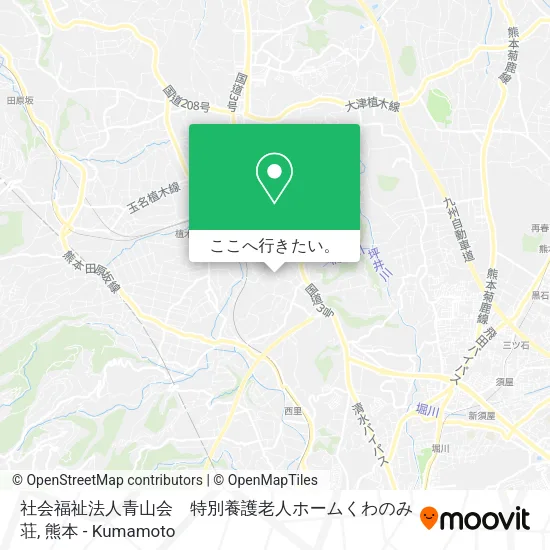 社会福祉法人青山会　特別養護老人ホームくわのみ荘地図