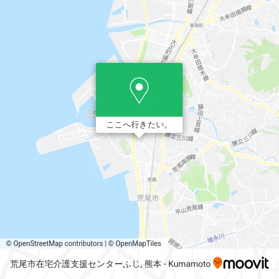 荒尾市在宅介護支援センターふじ地図