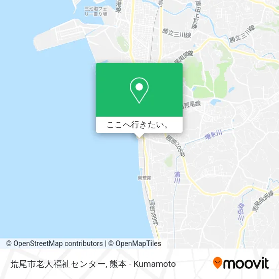 荒尾市老人福祉センター地図