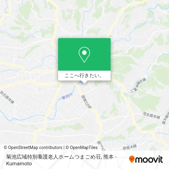 菊池広域特別養護老人ホームつまごめ荘地図