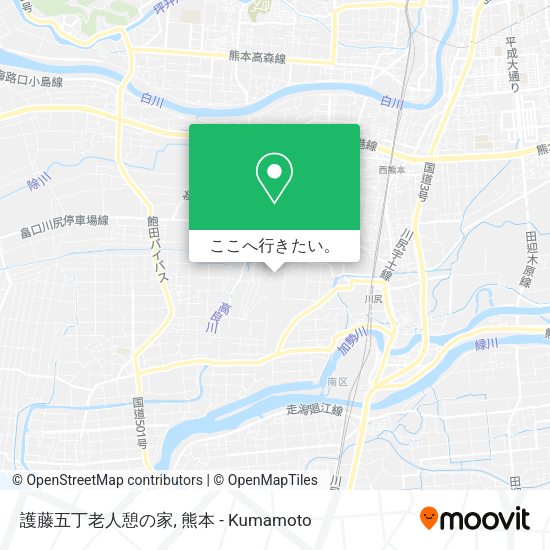 護藤五丁老人憩の家地図