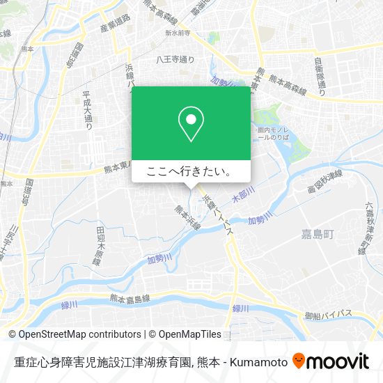 重症心身障害児施設江津湖療育園地図