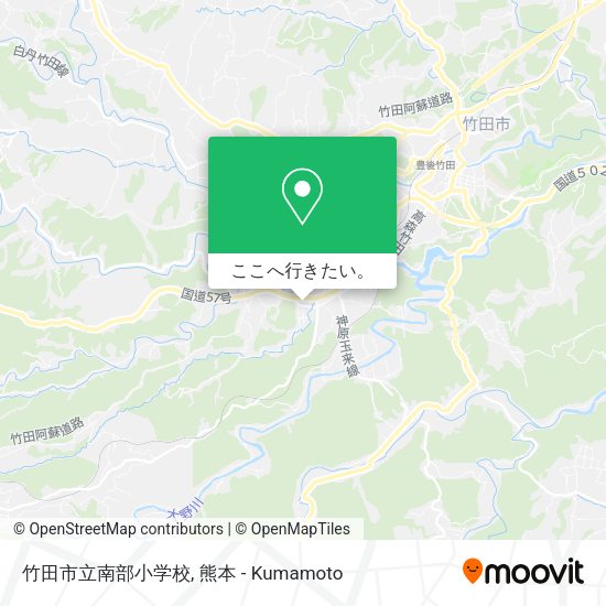 竹田市立南部小学校地図