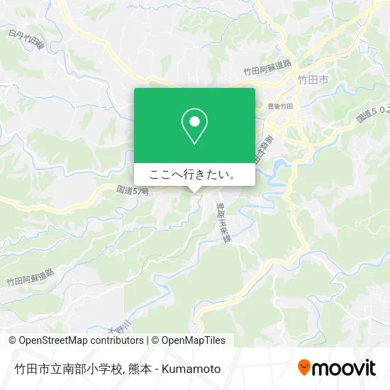 竹田市立南部小学校地図