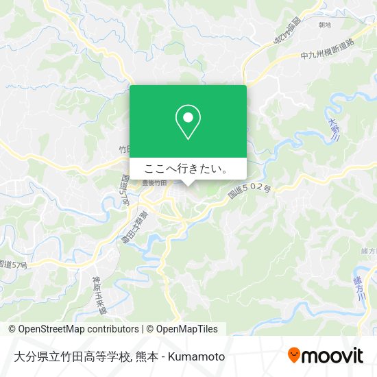 大分県立竹田高等学校地図