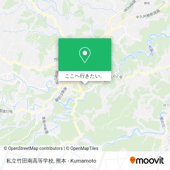 私立竹田南高等学校地図