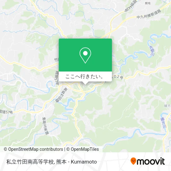 私立竹田南高等学校地図