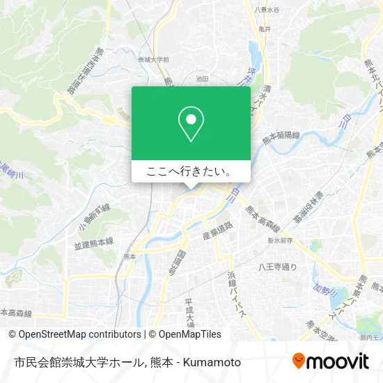 市民会館崇城大学ホール地図