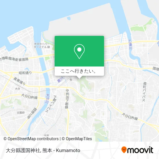 大分縣護国神社地図