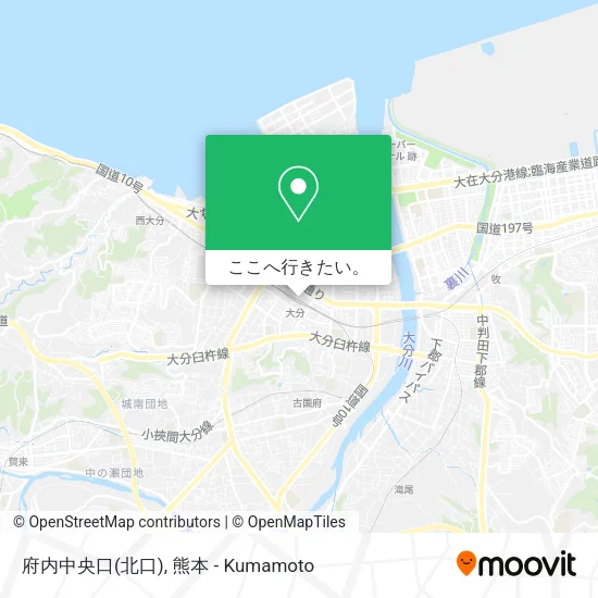 府内中央口(北口)地図