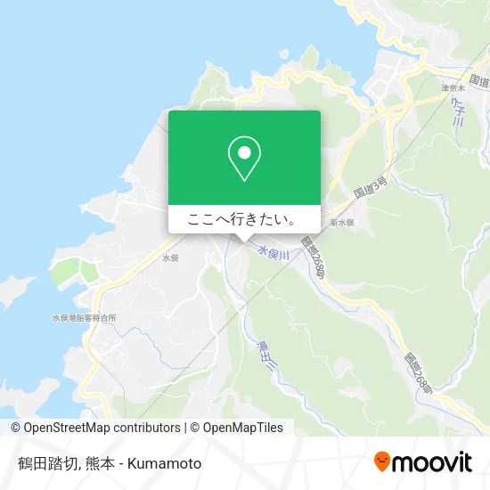 鶴田踏切地図