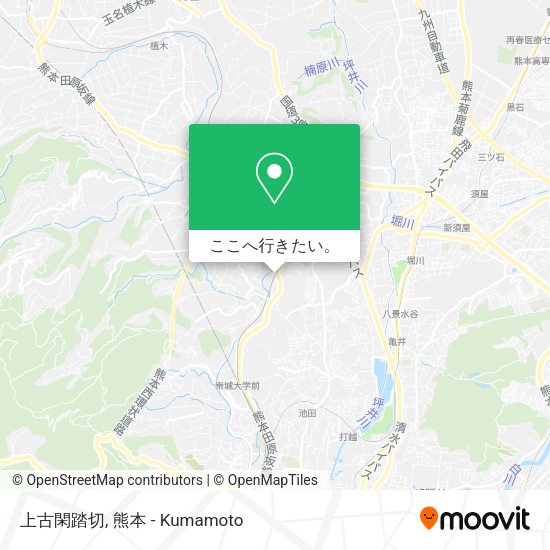 上古閑踏切地図