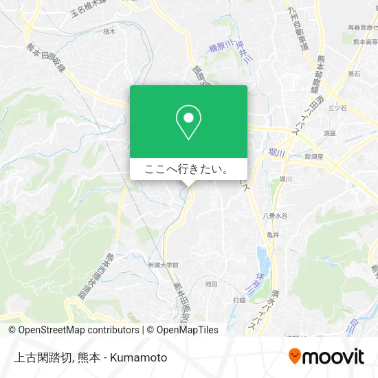 上古閑踏切地図