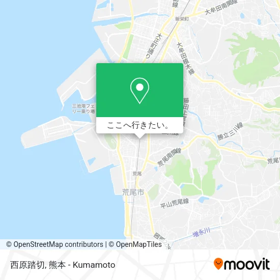 西原踏切地図