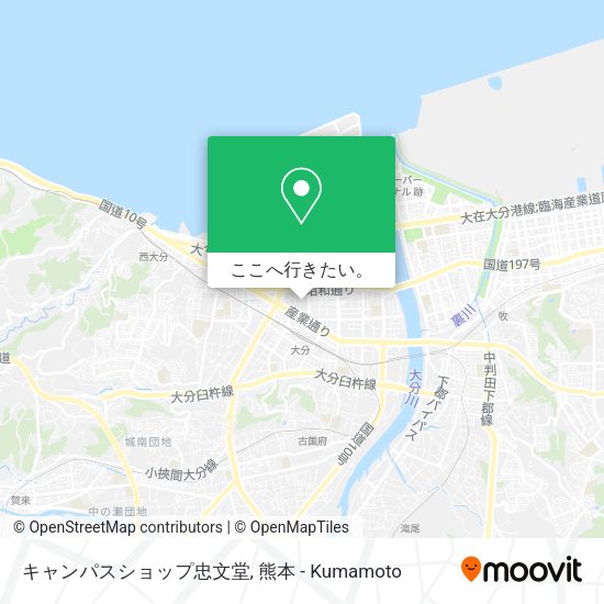 キャンパスショップ忠文堂地図