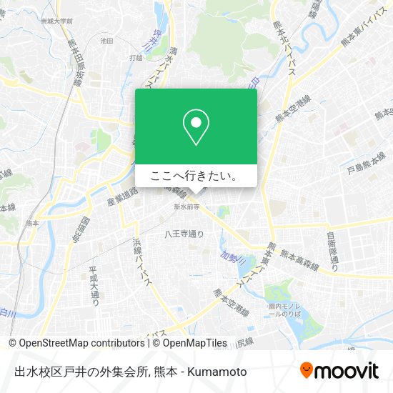 出水校区戸井の外集会所地図