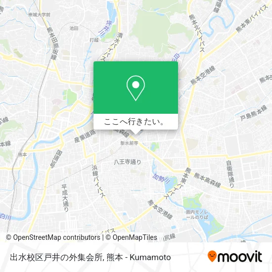 出水校区戸井の外集会所地図