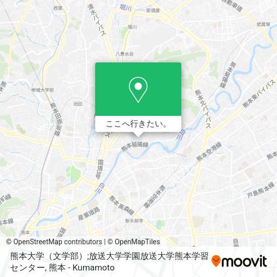 熊本大学（文学部）;放送大学学園放送大学熊本学習センター地図