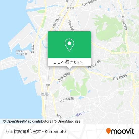 万田抗配電所地図