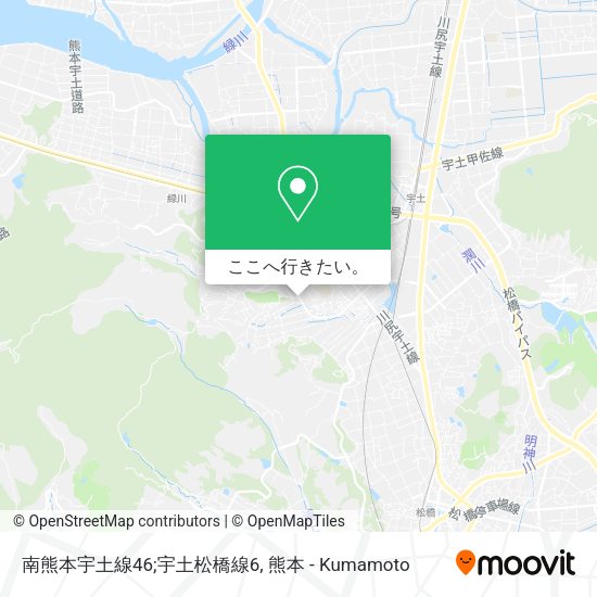 南熊本宇土線46;宇土松橋線6地図