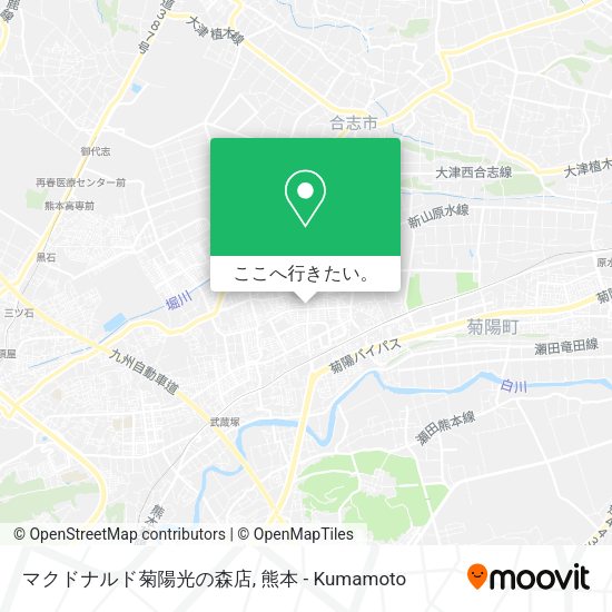 マクドナルド菊陽光の森店地図