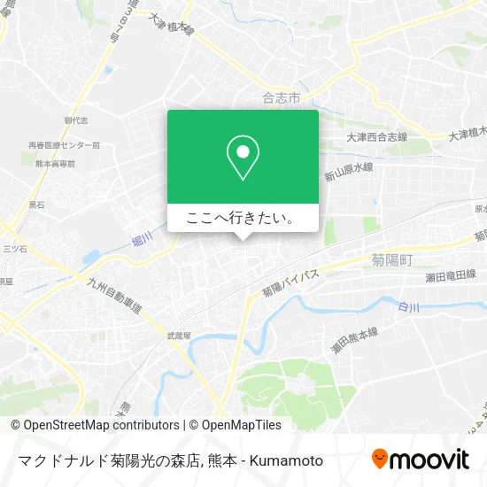 マクドナルド菊陽光の森店地図