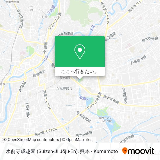 水前寺成趣園 (Suizen-Ji Jōju-En)地図