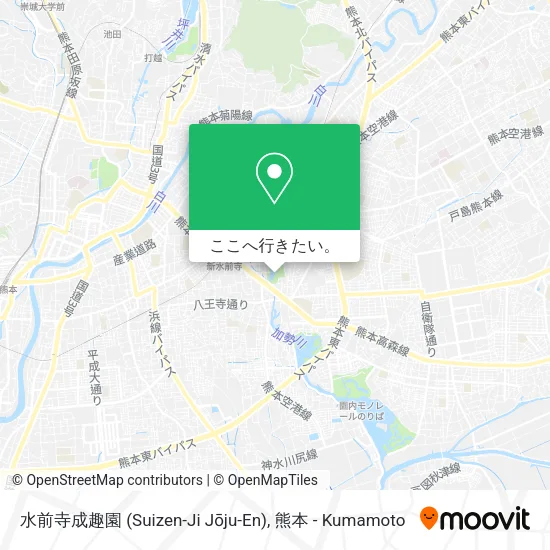 水前寺成趣園 (Suizen-Ji Jōju-En)地図