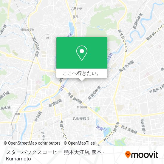 スターバックスコーヒー 熊本大江店地図