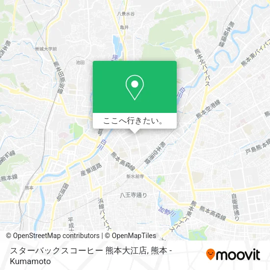 スターバックスコーヒー 熊本大江店地図