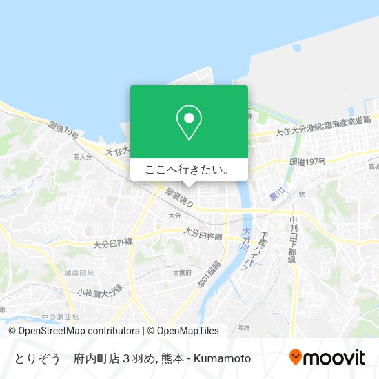 とりぞう　府内町店３羽め地図